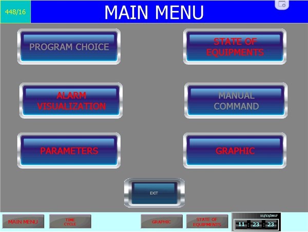 SISTEMA DI CONTROLLO  A PLC - TOUCH SCREEN